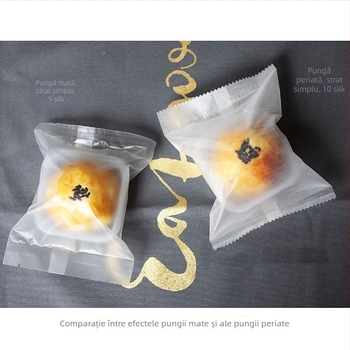 Saci sigilare pentru Festivalul de Toamnă, set 50 de pungi acordeon pentru biscuiți, ambalaj pentru prăjituri cu ananas și mooncake, ambalare individuală, finisaj periat