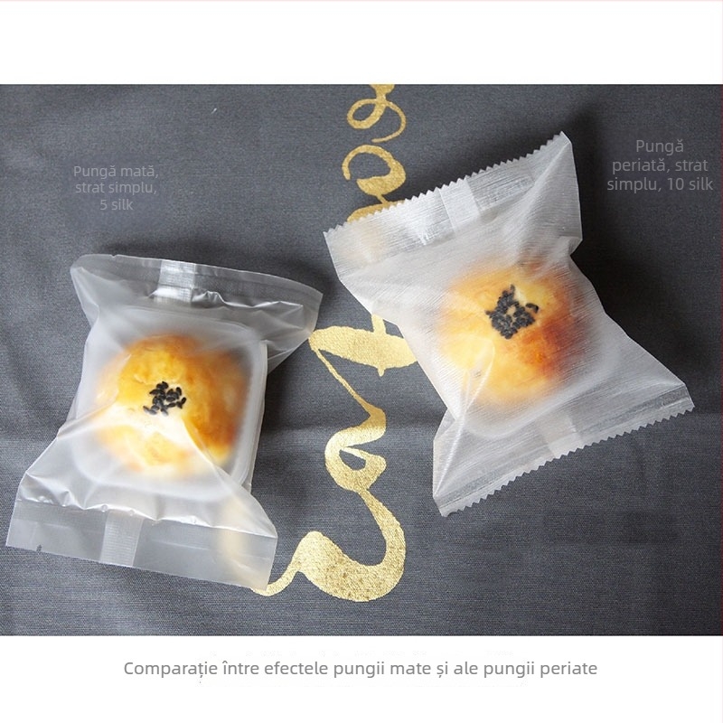 Saci sigilare pentru Festivalul de Toamnă, set 50 de pungi acordeon pentru biscuiți, ambalaj pentru prăjituri cu ananas și mooncake, ambalare individuală, finisaj periat