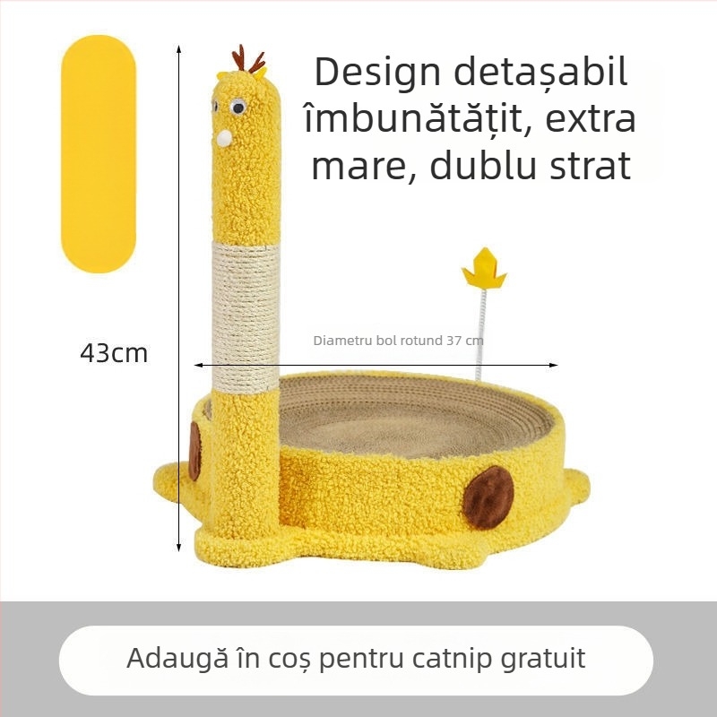 Turn de escaladare pentru pisici, cu cuib integrat și post din sisal, compact pentru spații mici