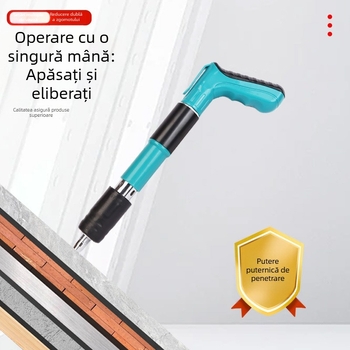Model nou, pistol cuie silențios pentru montaj în tavan, suport pentru canal de cablu, pistol pneumatic pentru agățat, pistol cuie pentru electrician