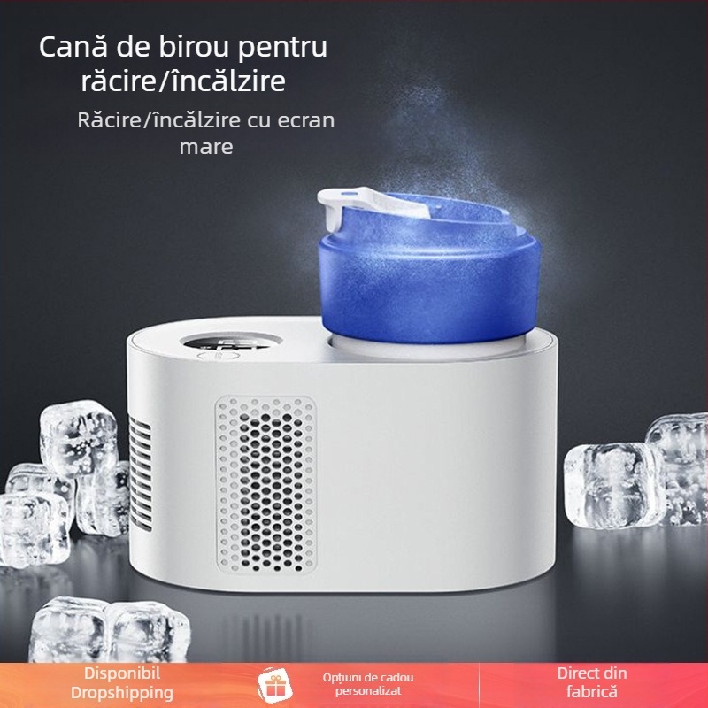 Ceșuță inteligentă pentru încălzire și răcire, cu afișaj digital mic, pentru mașină, casă și birou
