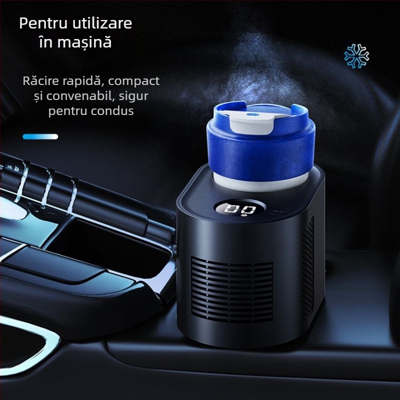 Ceșuță inteligentă pentru încălzire și răcire, cu afișaj digital mic, pentru mașină, casă și birou