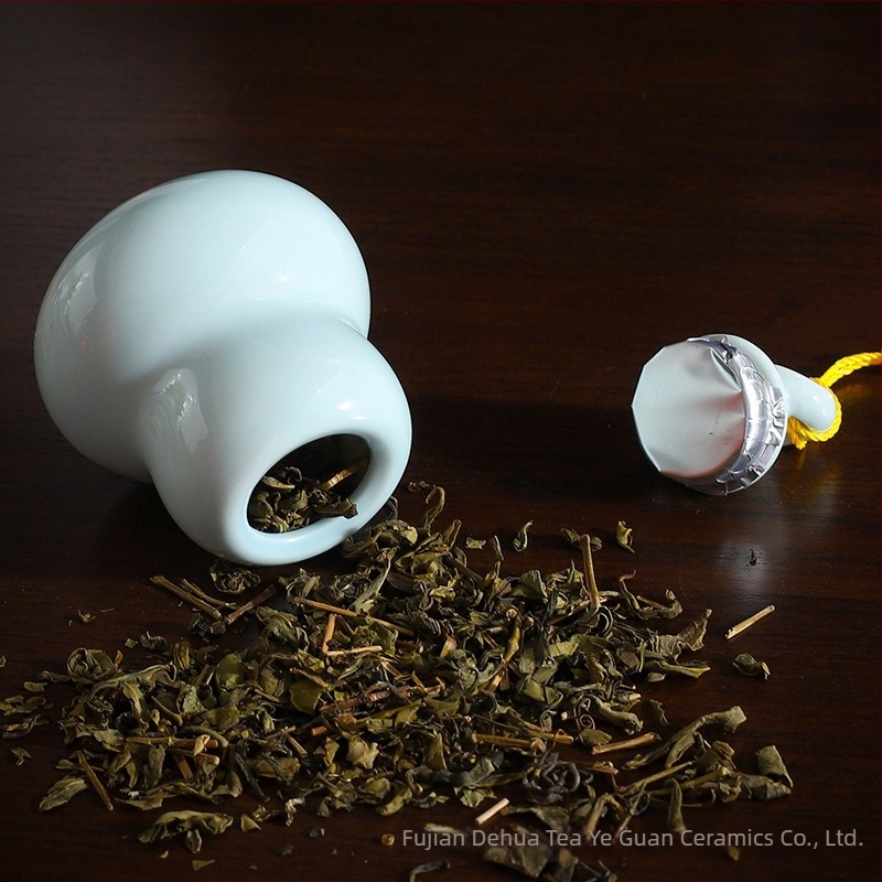 Recipient ceramic etanș, cu formă de dovleac, pentru pastile, capsule, pulberi parfumate, șafran și frunze de ceai