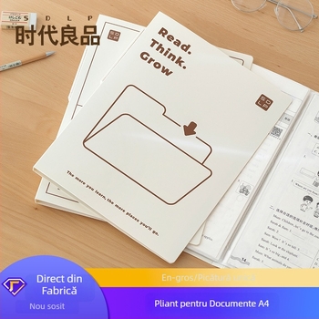 Mapă transparentă cu pagini răsfoibile pentru controale de sarcină, format A4, album de stocare documente, fotografii și opere de artă