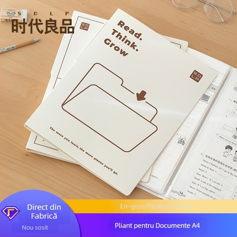 Mapă transparentă cu pagini răsfoibile pentru controale de sarcină, format A4, album de stocare documente, fotografii și opere de artă