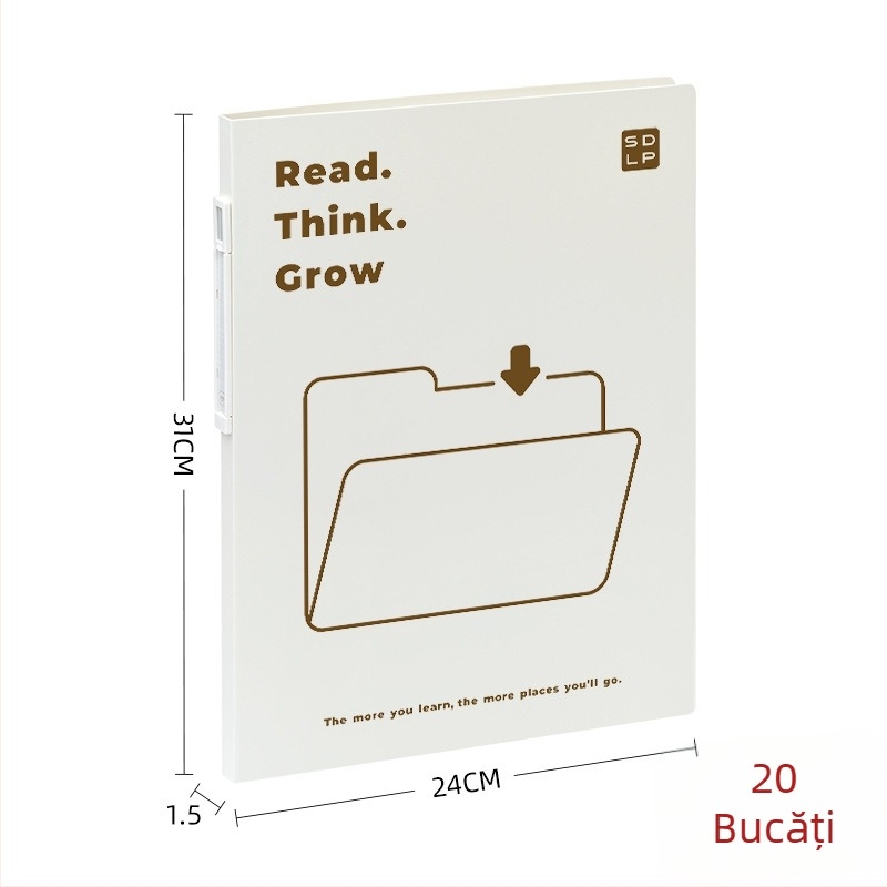 Mapă transparentă cu pagini răsfoibile pentru controale de sarcină, format A4, album de stocare documente, fotografii și opere de artă