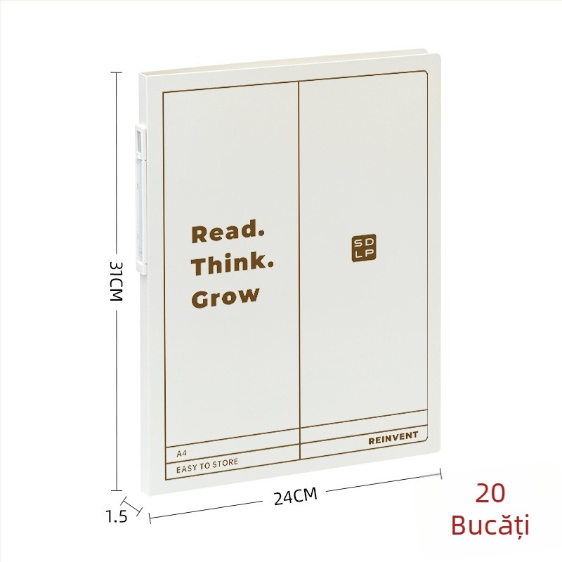 Mapă transparentă cu pagini răsfoibile pentru controale de sarcină, format A4, album de stocare documente, fotografii și opere de artă
