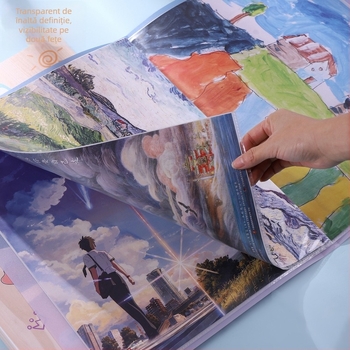Album A3 pentru depozitarea operelor de artă ale copiilor – dosar pentru schițe și desene, binder portabil, cu pagini intercalate