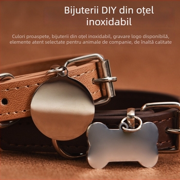 Accesorii externe pentru animale de companie: etichete de identificare personalizabile, în formă de os, pentru zgardă