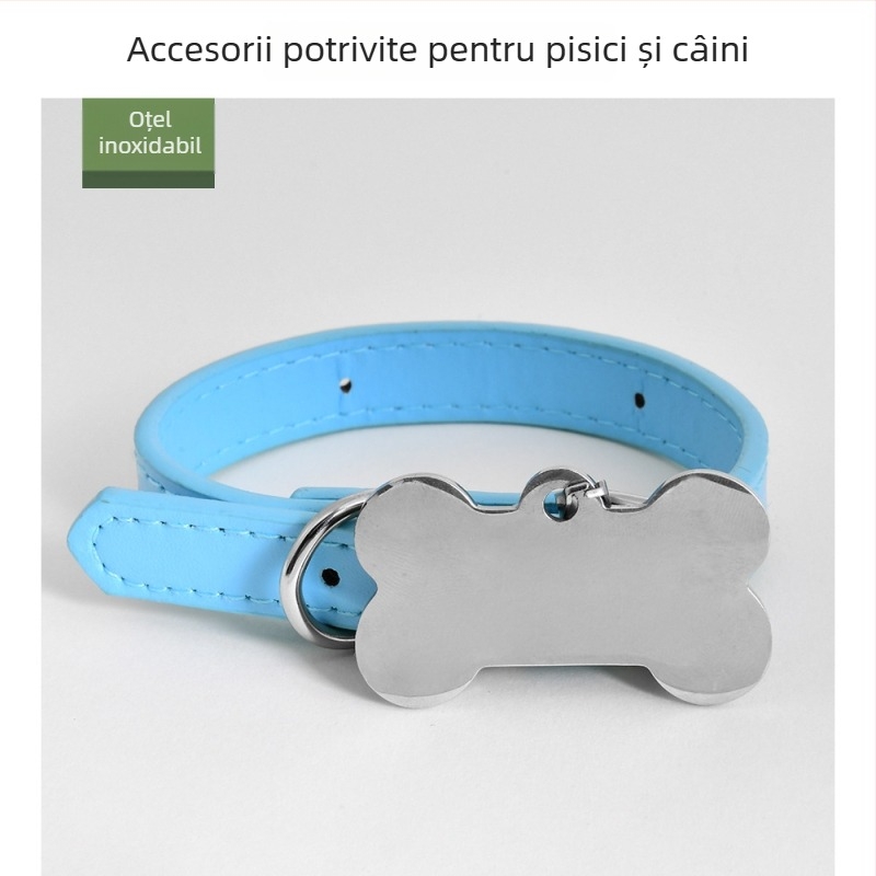 Accesorii externe pentru animale de companie: etichete de identificare personalizabile, în formă de os, pentru zgardă