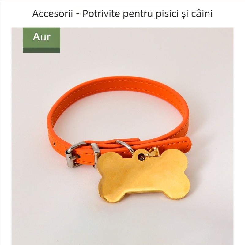 Accesorii externe pentru animale de companie: etichete de identificare personalizabile, în formă de os, pentru zgardă