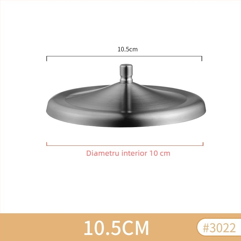 Capac de ceașcă din oțel inoxidabil, stil japonez, capac rotund portabil, durabil la impact, rezistent la temperaturi înalte, ușor de curățat