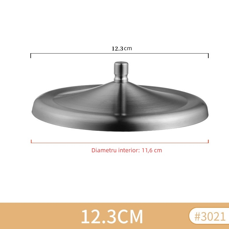 Capac de ceașcă din oțel inoxidabil, stil japonez, capac rotund portabil, durabil la impact, rezistent la temperaturi înalte, ușor de curățat