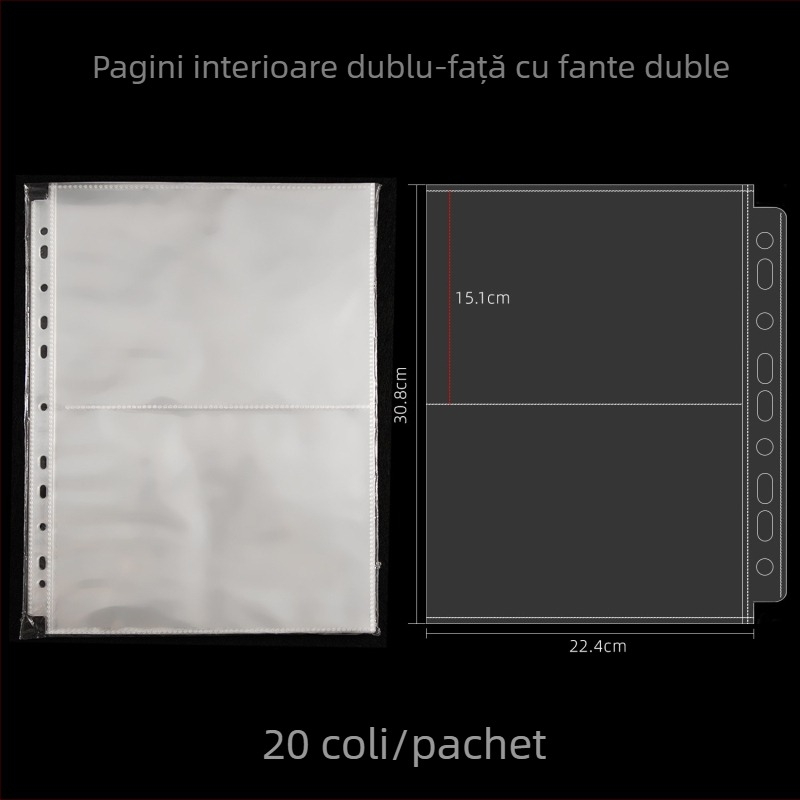 Husă de stocare a filmelor fără acid, cu trei găuri, pentru filme 135/120, husă universală cu 11 găuri