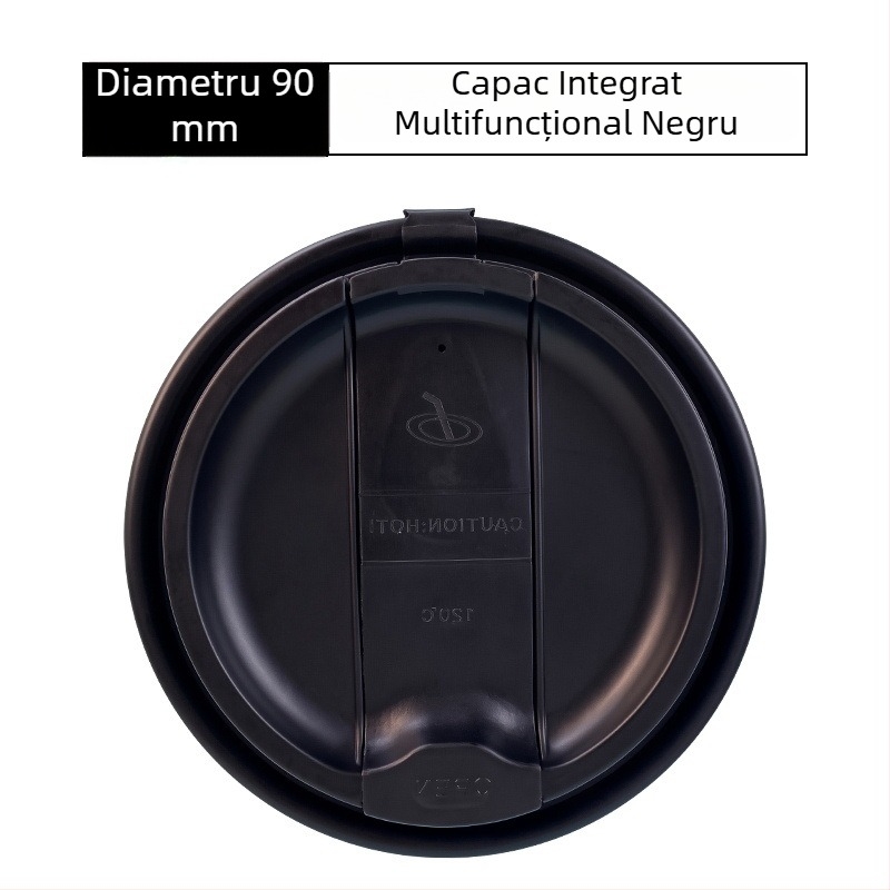 Capac de unică folosință pentru pahar, 90 mm, din hârtie-plastic, universal pentru ceai și cafea, capac integrat pentru ceai cu lapte, îngroșat, etanș și anti-scurgeri.