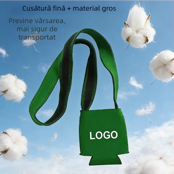 Husă de protecție pentru doza de 12 oz, cu curea crossbody, lanard și suport pentru pahar