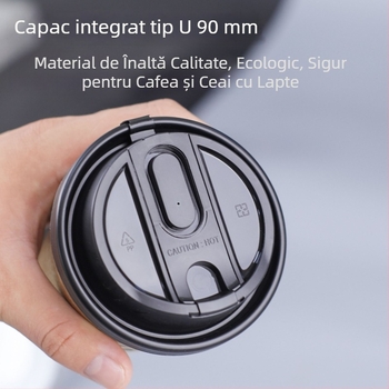 Capac de unică folosință pentru pahare, diametrul 90/80 mm; capac universal pentru cafea și ceai cu lapte; potrivit pentru take-away; de calitate alimentară; turnare prin injecție