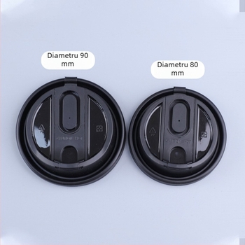 Capac de unică folosință pentru pahare, diametrul 90/80 mm; capac universal pentru cafea și ceai cu lapte; potrivit pentru take-away; de calitate alimentară; turnare prin injecție