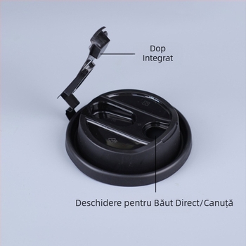 Capac de unică folosință pentru pahare, diametrul 90/80 mm; capac universal pentru cafea și ceai cu lapte; potrivit pentru take-away; de calitate alimentară; turnare prin injecție