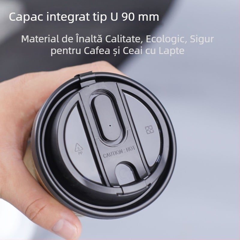 Capac de unică folosință pentru pahare, diametrul 90/80 mm; capac universal pentru cafea și ceai cu lapte; potrivit pentru take-away; de calitate alimentară; turnare prin injecție