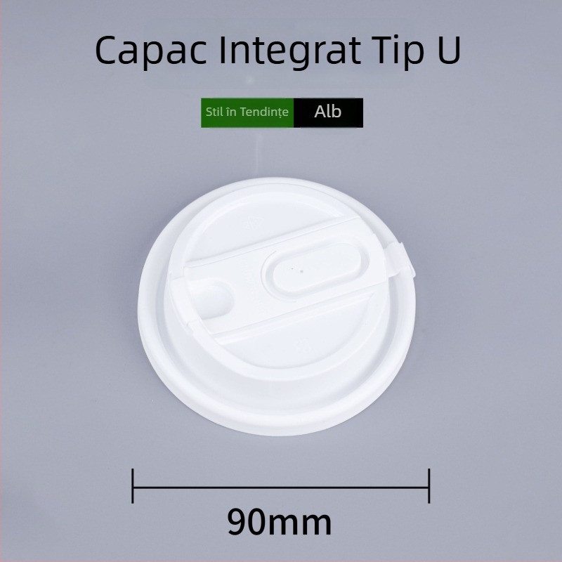 Capac de unică folosință pentru pahare, diametrul 90/80 mm; capac universal pentru cafea și ceai cu lapte; potrivit pentru take-away; de calitate alimentară; turnare prin injecție
