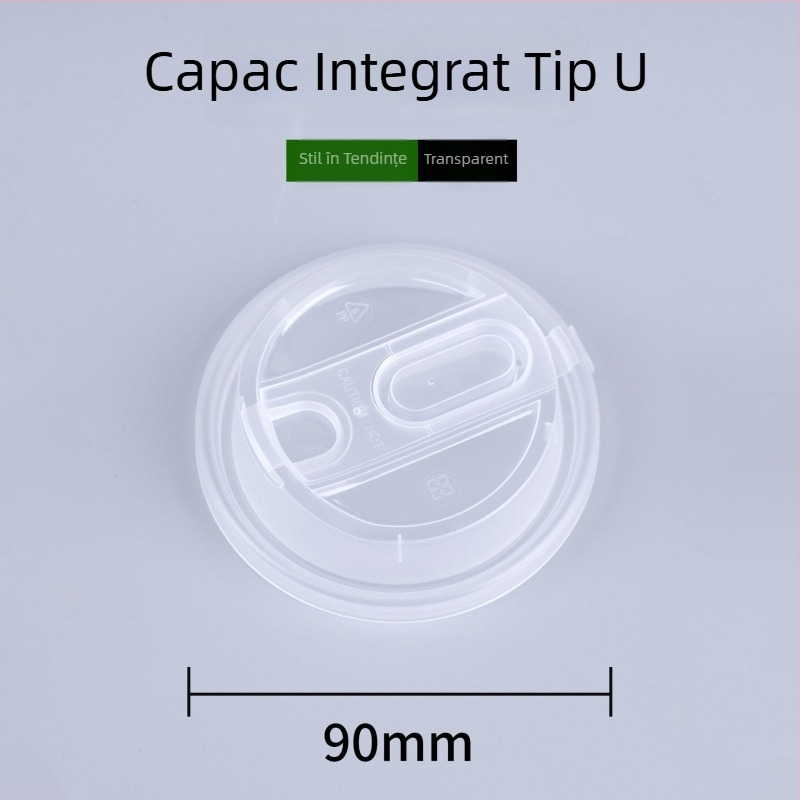 Capac de unică folosință pentru pahare, diametrul 90/80 mm; capac universal pentru cafea și ceai cu lapte; potrivit pentru take-away; de calitate alimentară; turnare prin injecție