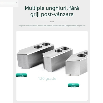 Mandrin hidraulic cu falce moi pentru piese cu diametru mic, cu trei falce, găuri Ø 6/8/10 inchi, prindere din spate