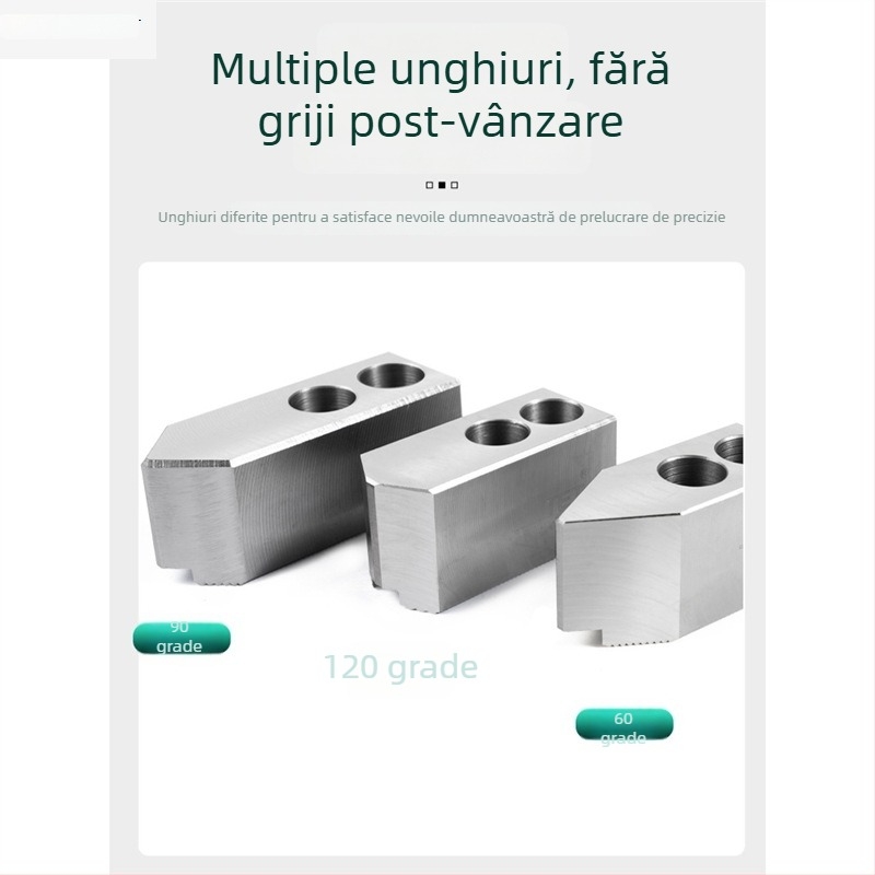 Mandrin hidraulic cu falce moi pentru piese cu diametru mic, cu trei falce, găuri Ø 6/8/10 inchi, prindere din spate