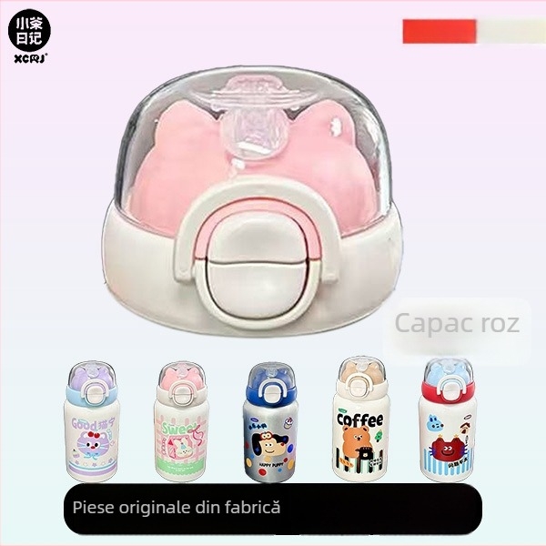 Little Tea Diary Capac pentru cană cu accesorii pentru aspirație – design drăguț, capac original