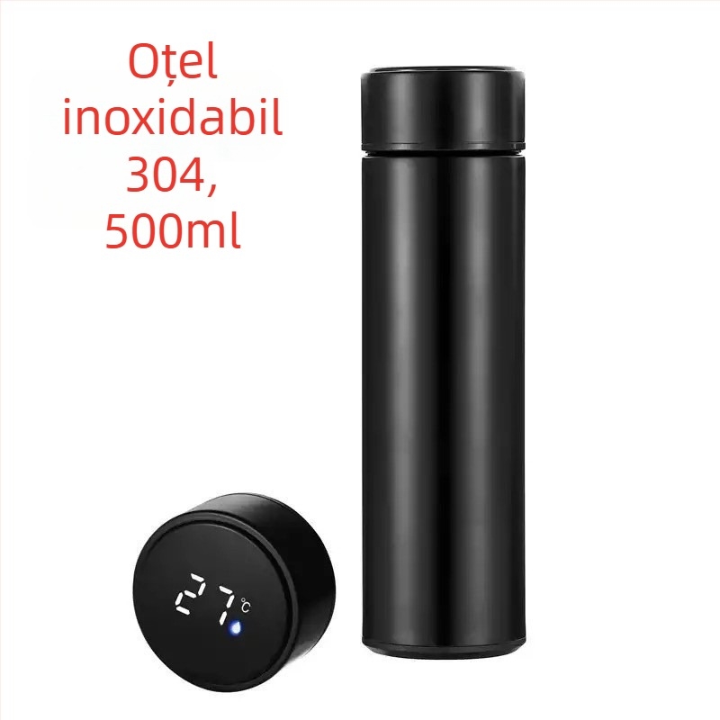 Cană termos cu afișaj inteligent al temperaturii, oțel inoxidabil 304, design minimalist unisex, cadou de afaceri personalizabil