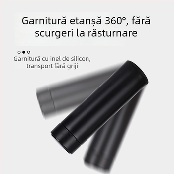 Termos din oțel inoxidabil 304 cu afișaj de temperatură și logo imprimat – cană portabilă de ceai pentru birou