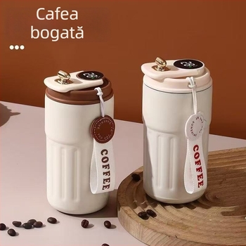 Cea de-a patra generație cană termică inteligentă din oțel inoxidabil, portabilă, pentru birou și exterior, elegantă