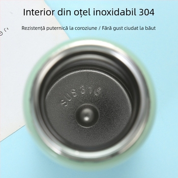 Ceașcă izolată mini, simplă, pentru studenți, compactă, cu interior din oțel inoxidabil 316 și exterior 201, portabilă