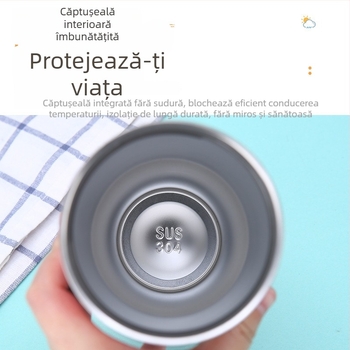 Cană termoizolată din oțel inoxidabil 304, 30oz, pentru mașină, cu pai și capac cu încuidere, portabil