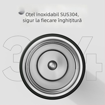 Cana termos din oțel inoxidabil 304, capacitate mare, design drept, portabilă pentru birou și casă, potrivită pentru exterior