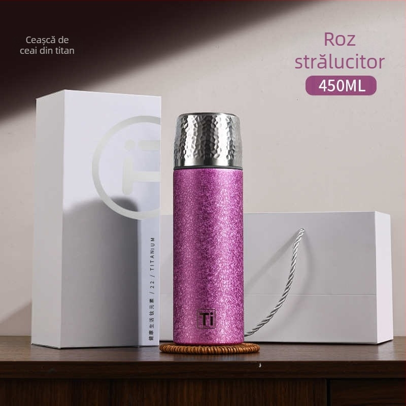 Yunxi Cana termică cu strat de titan și cutie cadou — set business premium pentru infuzarea ceaiului
