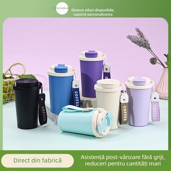 Cana termică din oțel inoxidabil 316, 350 ml, pentru cafea, pahar auto, scurgere pentru ceai, logo personalizat