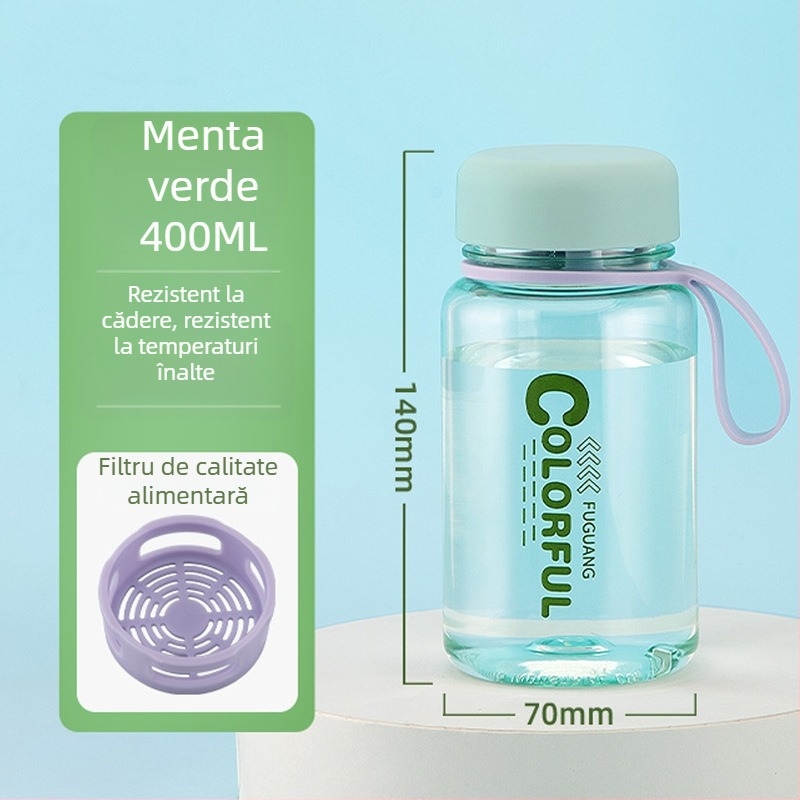 Fuguang cană de apă pentru copii și elevi, mini cană spațială 7102, din plastic simplu, imprimare siglă