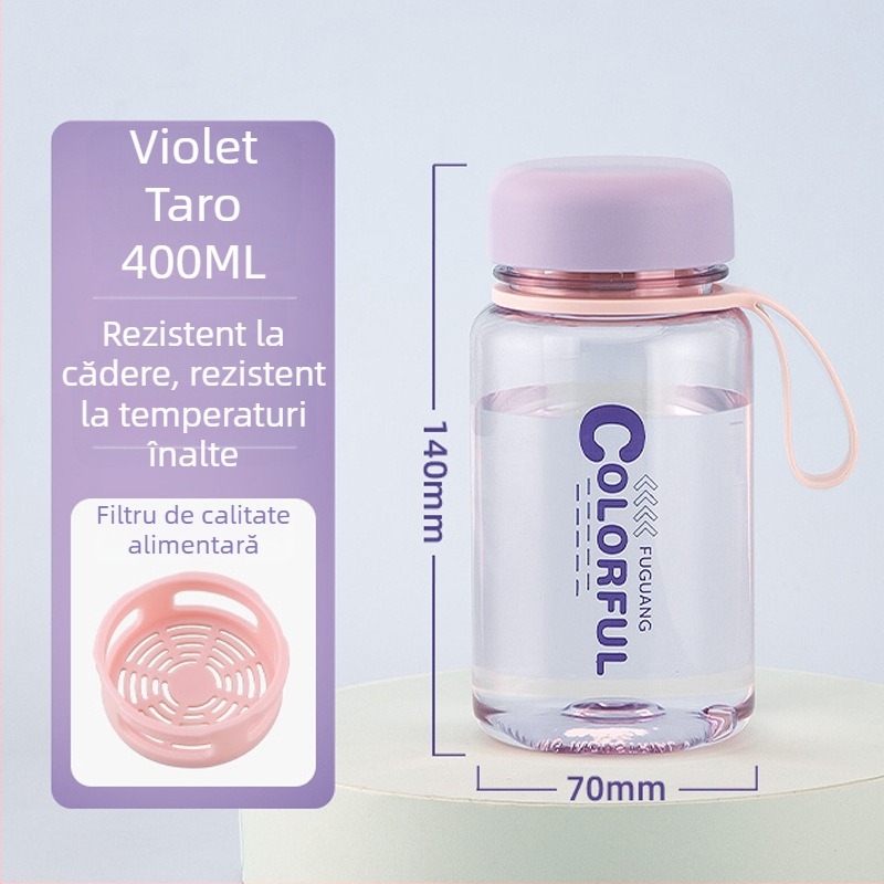 Fuguang cană de apă pentru copii și elevi, mini cană spațială 7102, din plastic simplu, imprimare siglă
