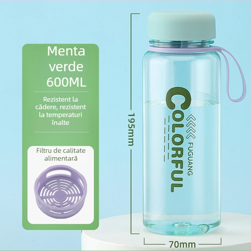 Fuguang cană de apă pentru copii și elevi, mini cană spațială 7102, din plastic simplu, imprimare siglă