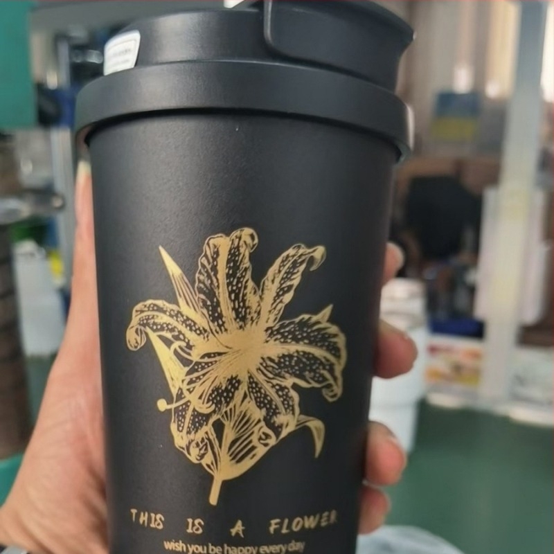 Lily of the Valley cană izolată din oțel inoxidabil 316 pentru femei — cană portabilă de exterior cu mâner din frânghie