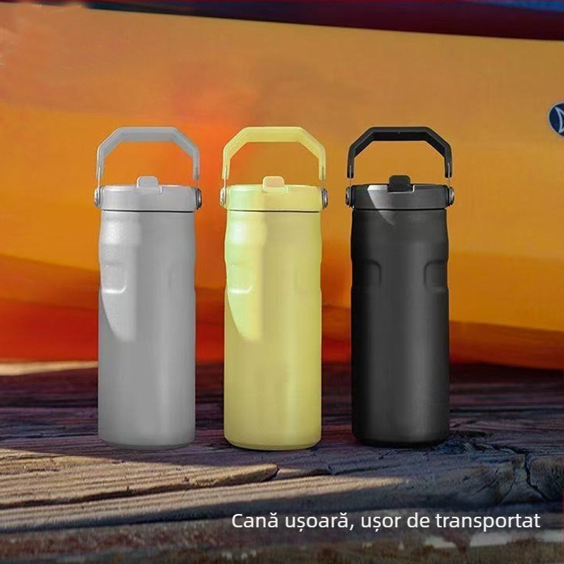 Noua Bingba Cup din oțel inoxidabil 304, cană izolată termic, cu capacitate mare, pereți dubli, vid, cu mâner, pentru activități în aer liber