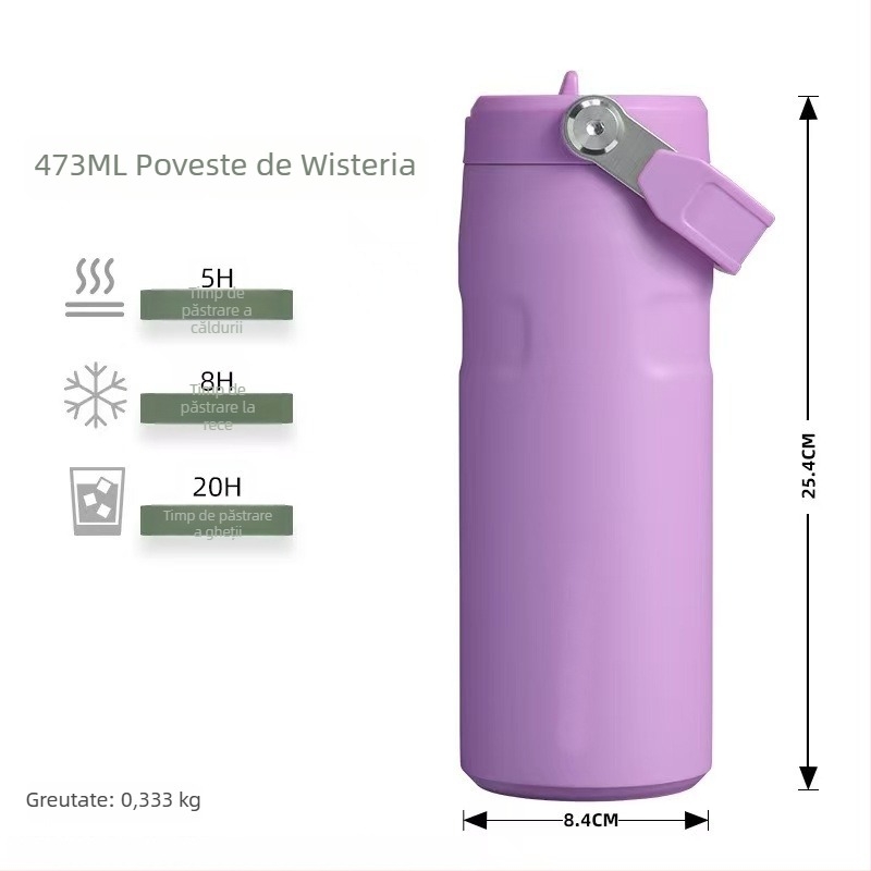 Noua Bingba Cup din oțel inoxidabil 304, cană izolată termic, cu capacitate mare, pereți dubli, vid, cu mâner, pentru activități în aer liber