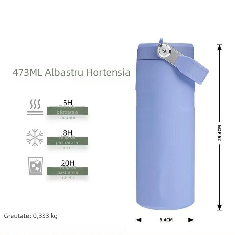 Noua Bingba Cup din oțel inoxidabil 304, cană izolată termic, cu capacitate mare, pereți dubli, vid, cu mâner, pentru activități în aer liber