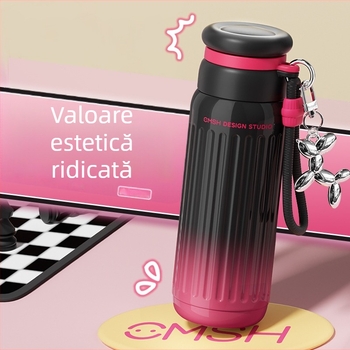 Strawberry Life cană izolată, din oțel inoxidabil 316, exterior 304, portabilă cu pai, cutie cadou, ediție toamnă/iarnă