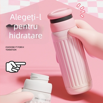 Strawberry Life cană izolată, din oțel inoxidabil 316, exterior 304, portabilă cu pai, cutie cadou, ediție toamnă/iarnă