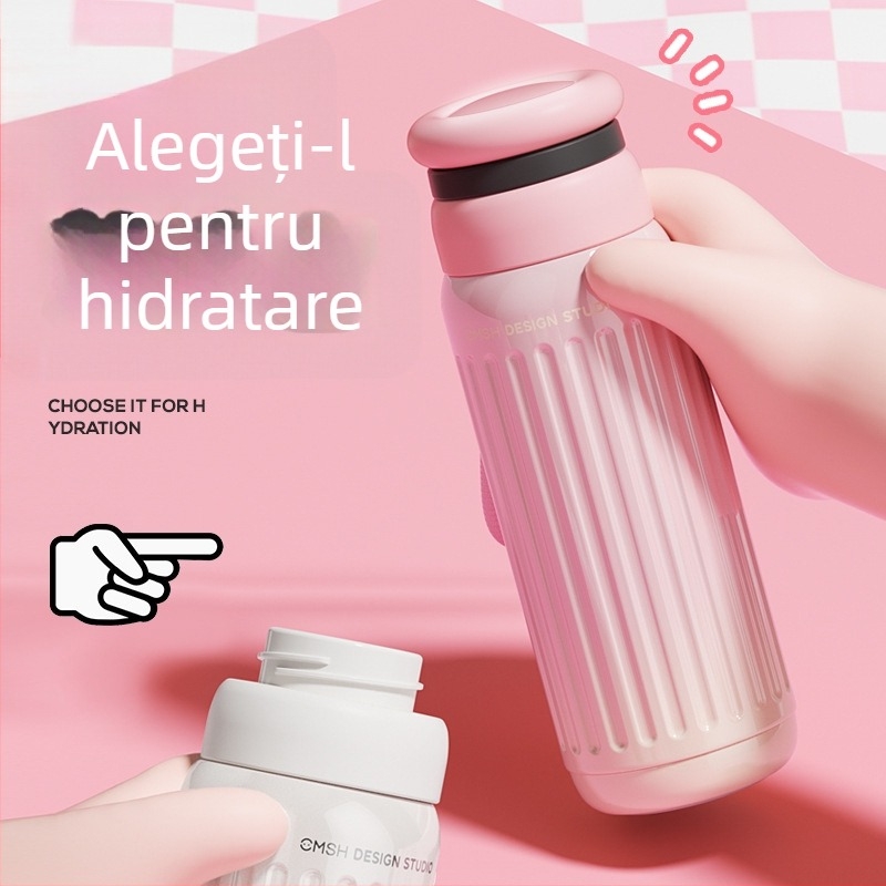 Strawberry Life cană izolată, din oțel inoxidabil 316, exterior 304, portabilă cu pai, cutie cadou, ediție toamnă/iarnă