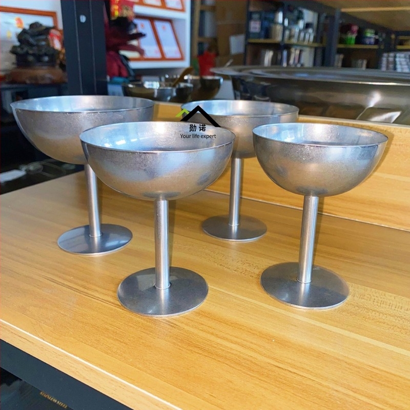 Cupe de desert din oțel inoxidabil nemagnetic, pentru înghețată, chec cu iaurt, budincă și cocktail, cupe pentru salată Bird's Nest