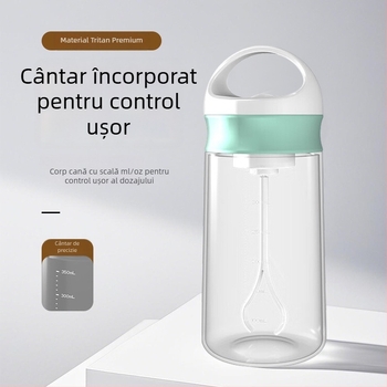 Shaker automat portabil pentru pudră de lapte și pudră de proteine, cu cântar încorporat