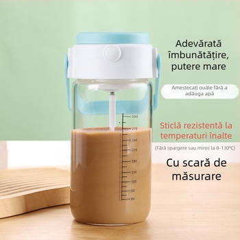 Ceașcă automată de amestec reîncărcabilă – shaker din sticlă portabil pentru milkshake și pudră de proteine, fitness